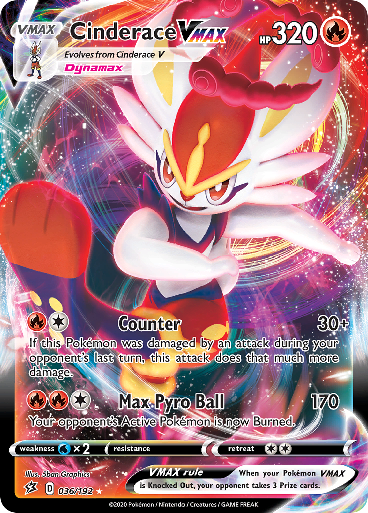 Rebel Clash Cinderace VMAX #36/192